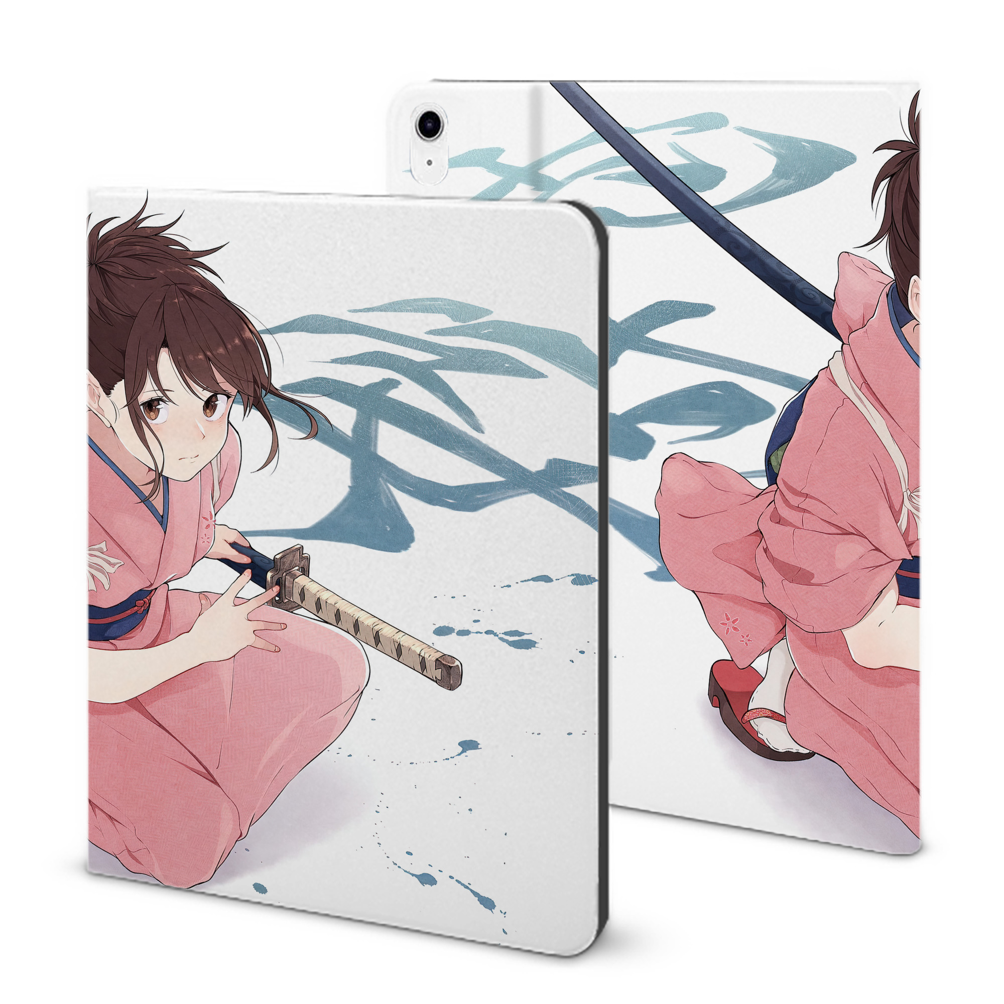 （画像用） ぎんたま 坂田銀時（さかたぎんとき） 神楽 志村新八（しむら しんぱち） GINTAMA Sakata Gintoki Kagura Shimura Shinpachi IPad ケース ブック型 PUレザー TPU 耐衝撃 軽量 薄型 ペン収納なし 全面保護 IPad 各モデル対応